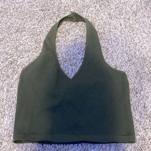 Olive Halter Top